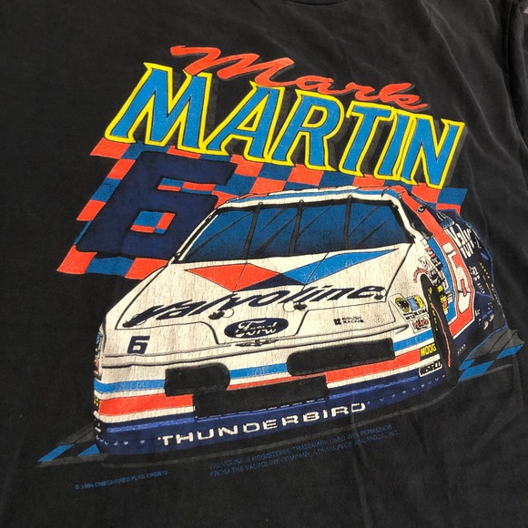 90s NASCAR Mens Medium Faded Mark Martin Sz XL - Picture 1 of 3